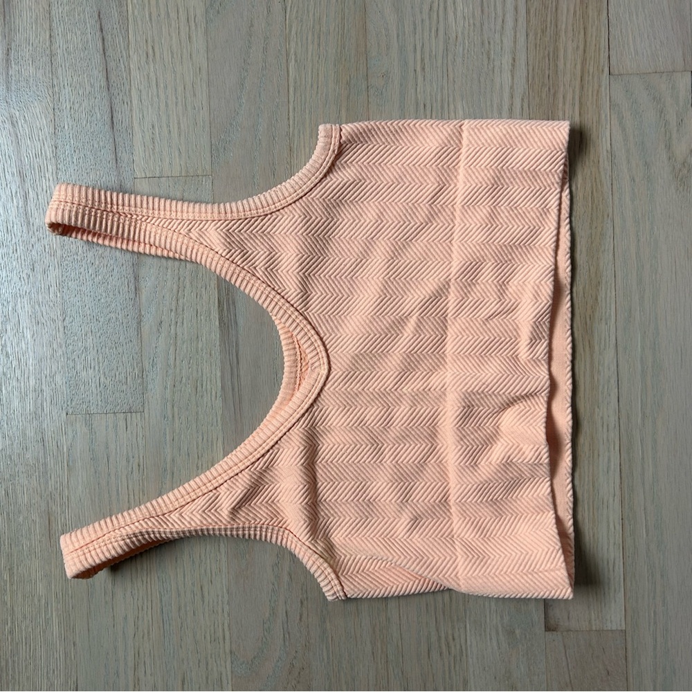 Nikibiki Peach Tank Top: dual scoop neck and V neck